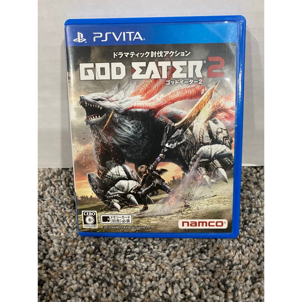 Video Game PS Vita Japanese Import God Eater 2 Namco Blue Case Excellent